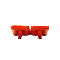 Prada Orange Satin Square Toe Mules Size 36.5